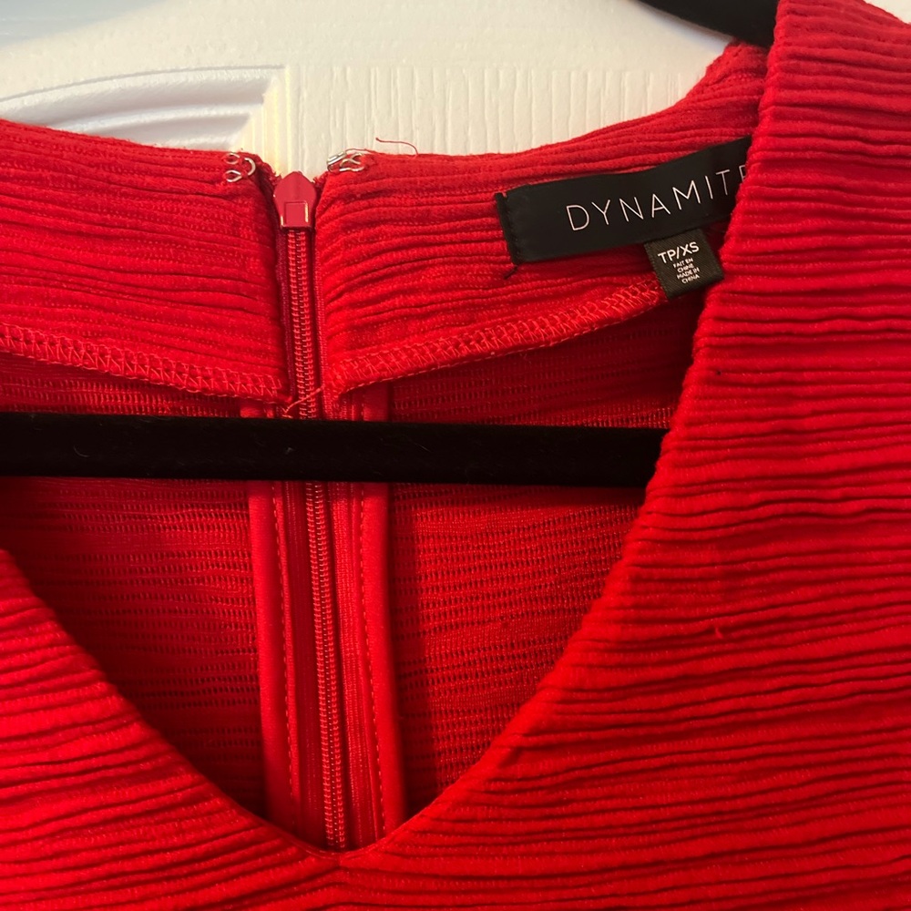 Dynamite Scarlet Ribbed Dress